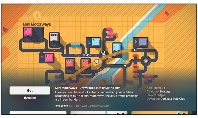App Store på Apple TV med knappen Get som finns i den officiella Apple-guiden.