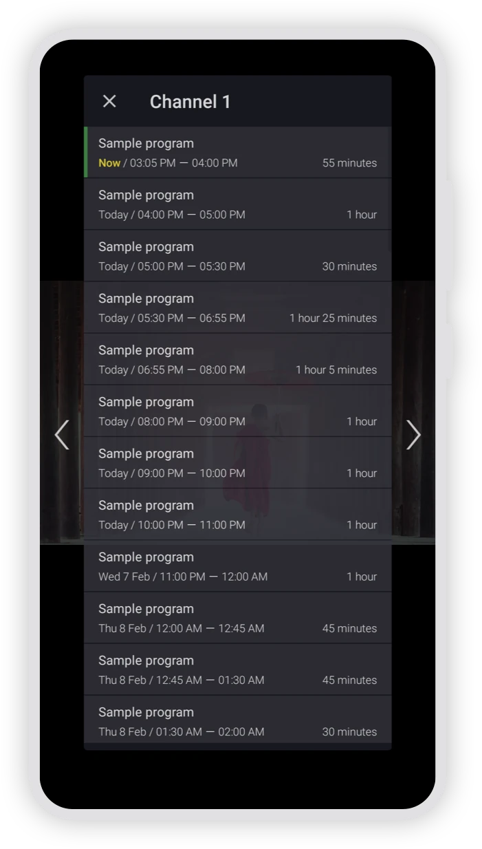 Televizo – programguide och arkivöversikt